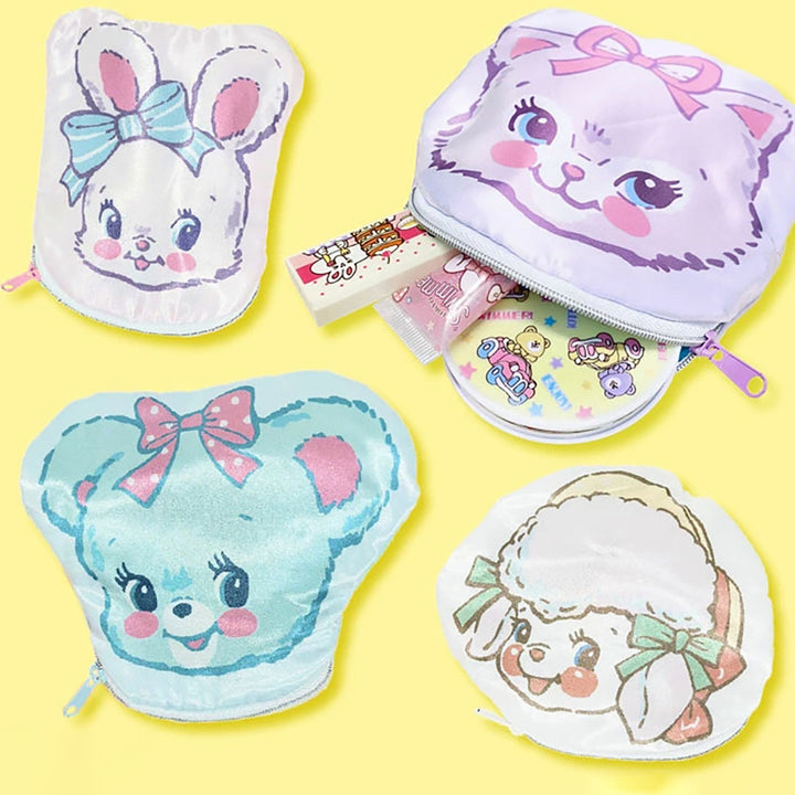 NEW Swimmer Kawaii Satin Pouch - Bear