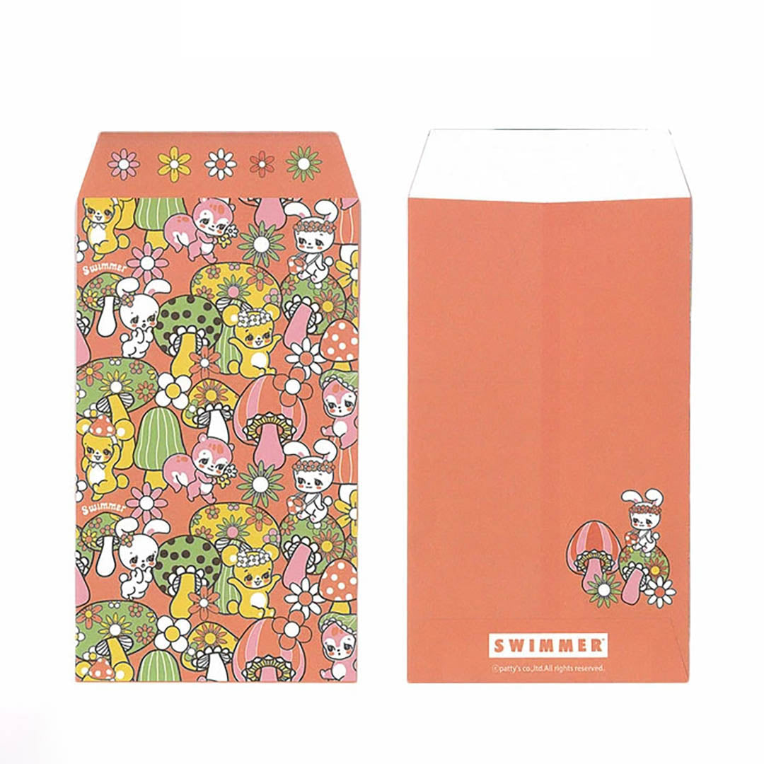 Swimmer Kawaii Mini Envelopes - Mushroom