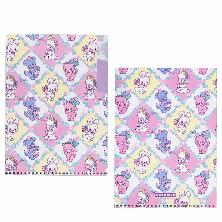 Swimmer Kawaii Pocket Size Clear Folder - Pastel