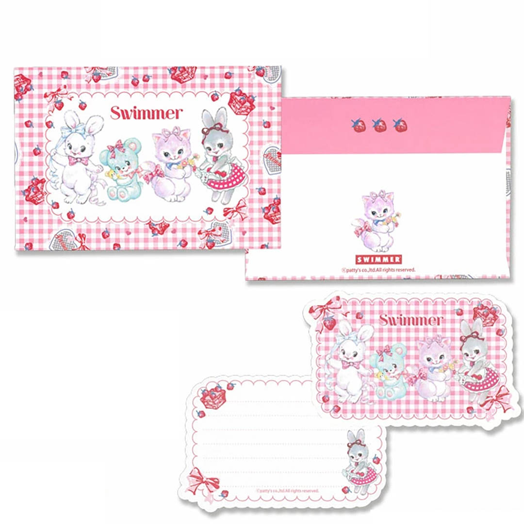 Swimmer Kawaii Die Cut Mini Letter Set