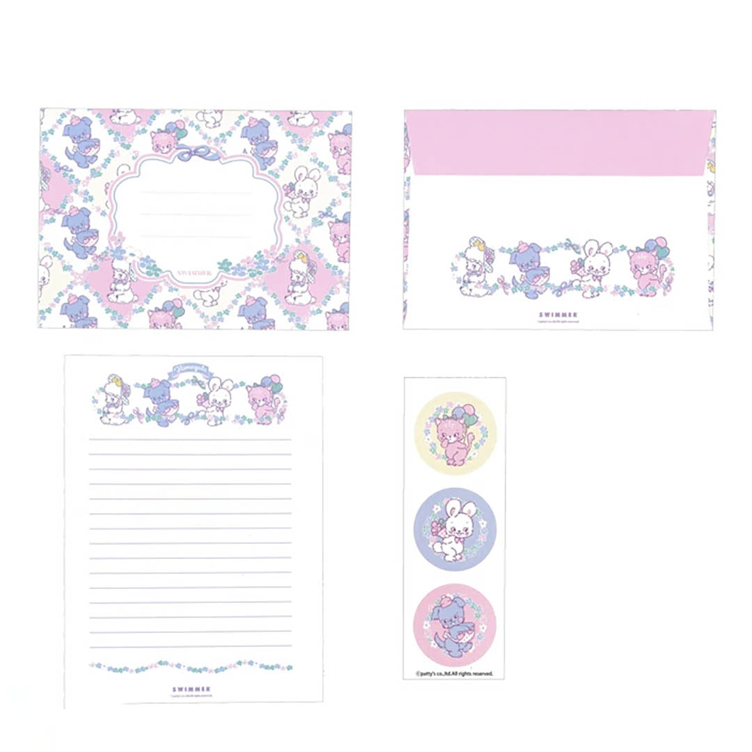 Swimmer Kawaii Letter Set - Pastel