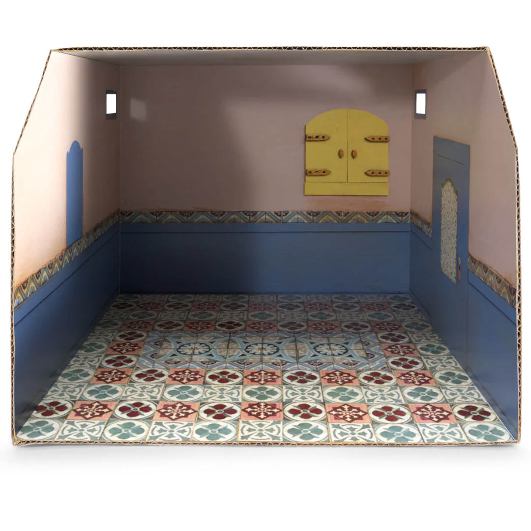 NEW Mouse Mansion Playhouse DIY- Cardboard Room Bathroom