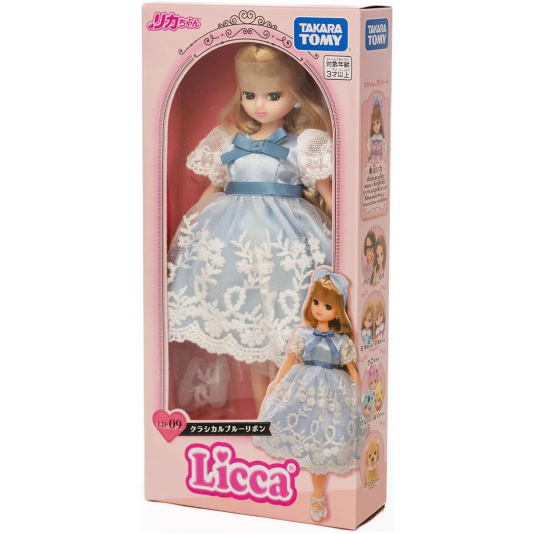 Licca Dolls: Licca Classical Blue Ribbon Dress