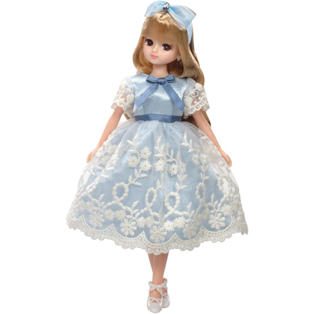 Licca Dolls: Licca Classical Blue Ribbon Dress