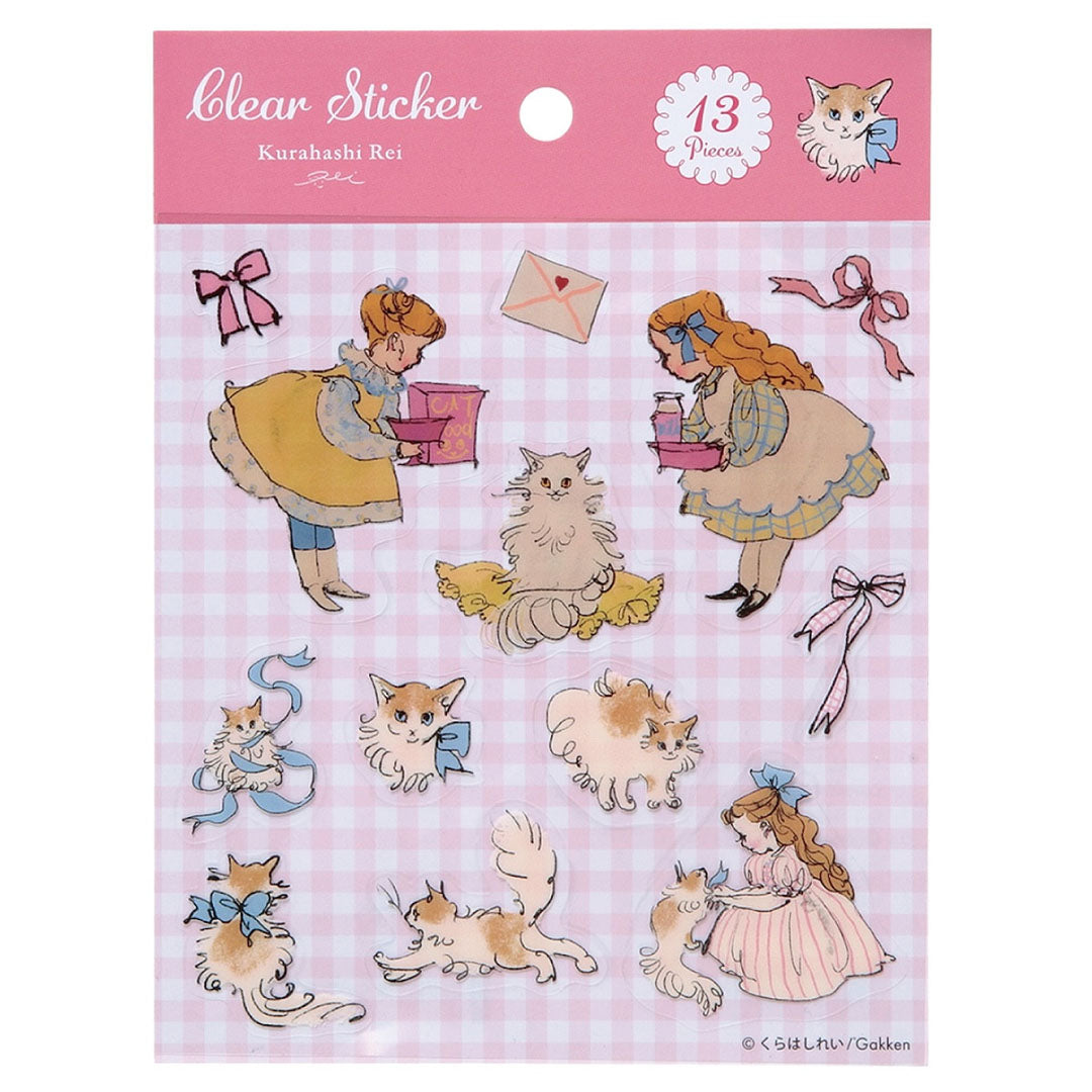 NEW Kurahashi Rei Clear Sticker Sheet - Pink