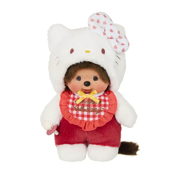 Monchhichi x Hello Kitty Gingham Doll 7.87"
