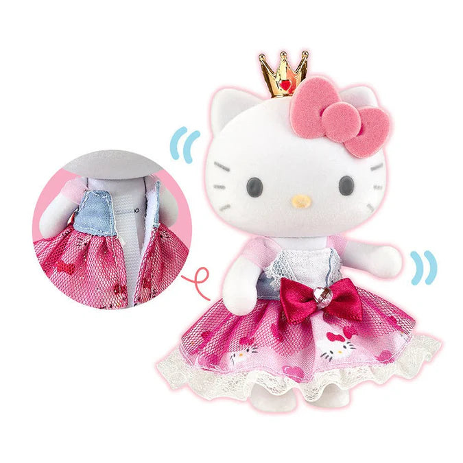 Flocked Sanrio Character Doll with Removable Clothing - 5" Hello Kitty
