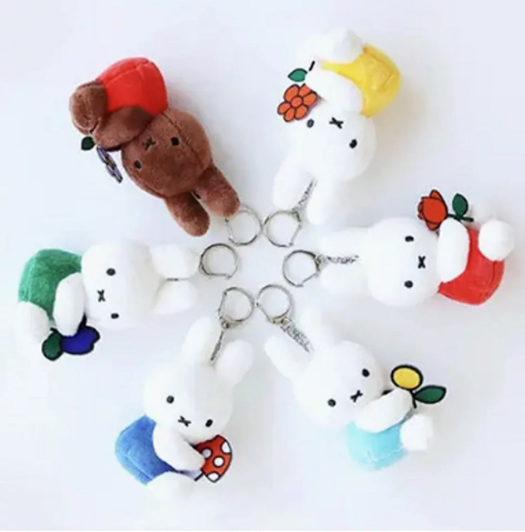 Miffy & Friends Flower Plush Keychain