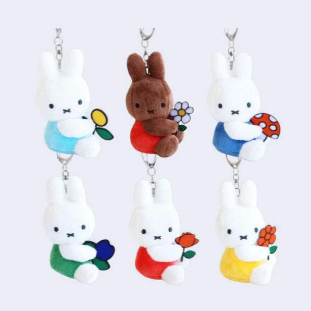 Miffy & Friends Flower Plush Keychain
