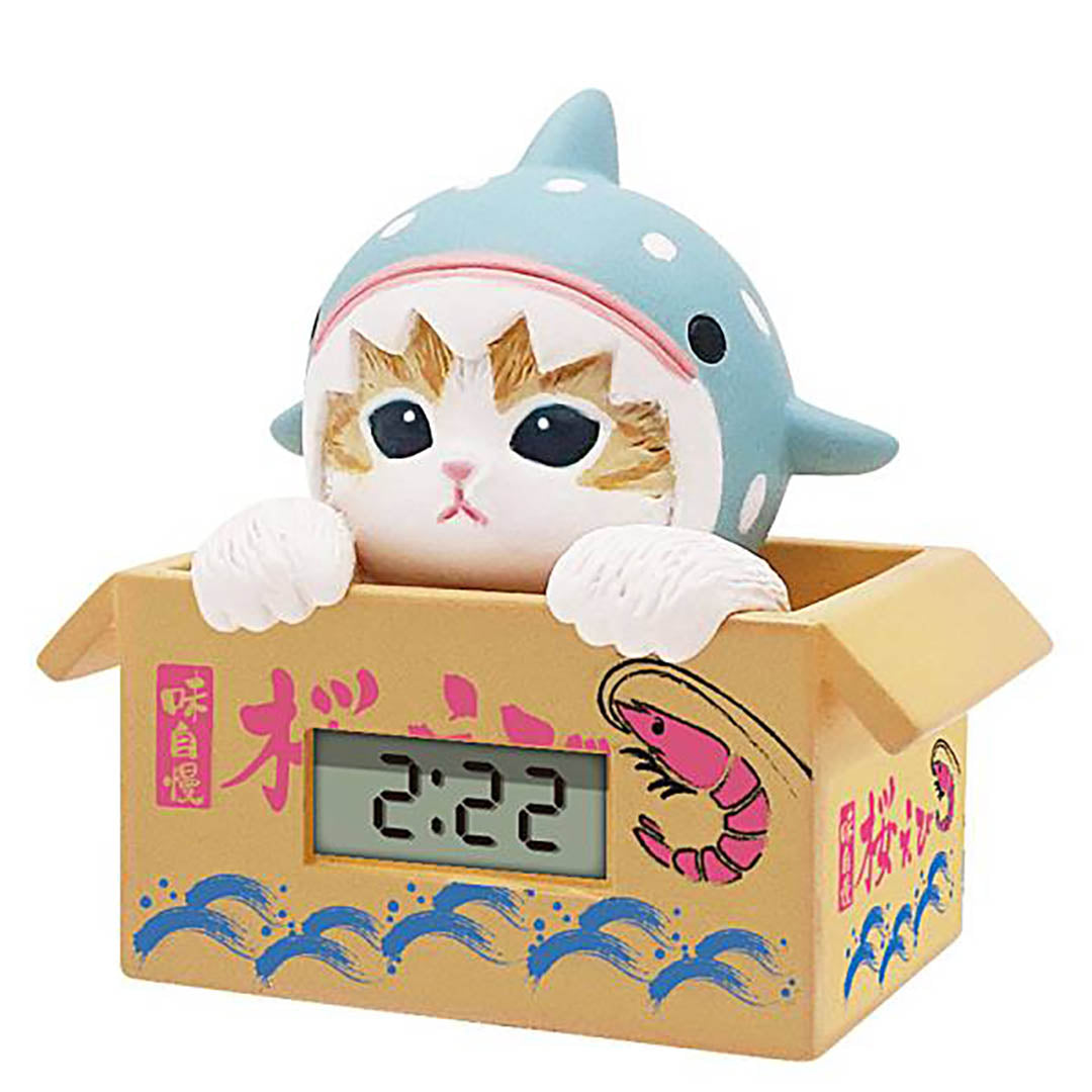 Japanese Blind Capsule - Mofusand Marine Creatures Digital Clock in Brown Box