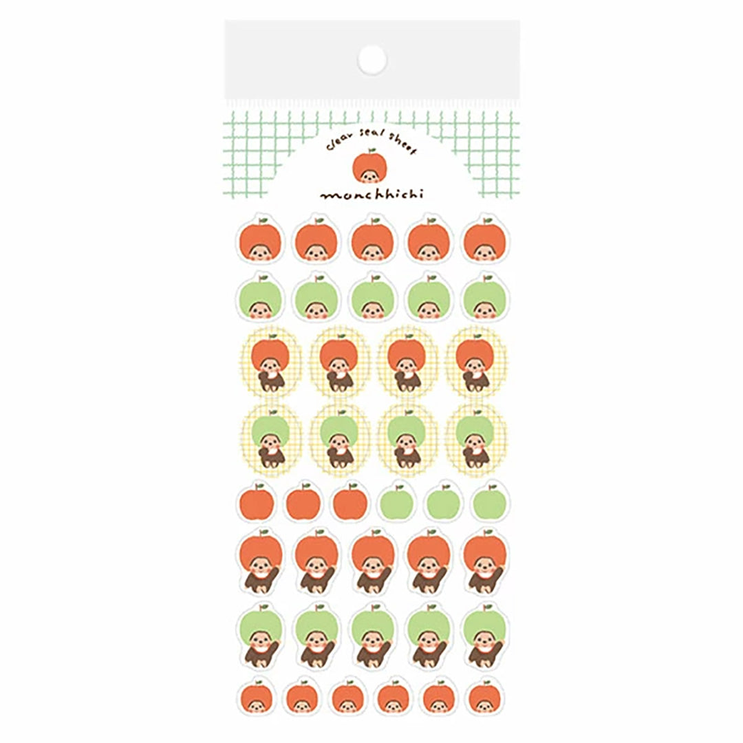 Monchichi Clear Sticker Sheet - Apple