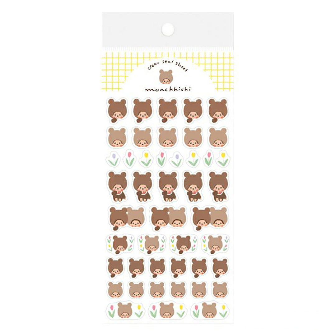 Monchichi Clear Sticker Sheet - Bear