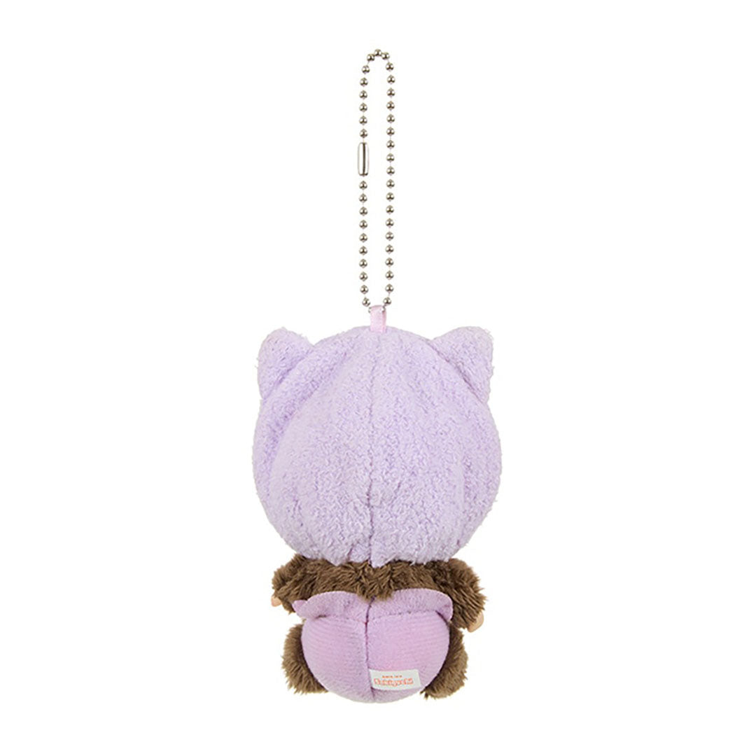NEW Limited Monchichi Series- Animal Keychain Purple Cat