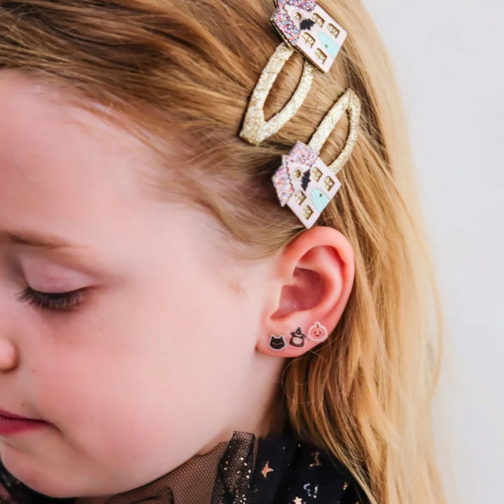 Haunted House Stick On Earrings