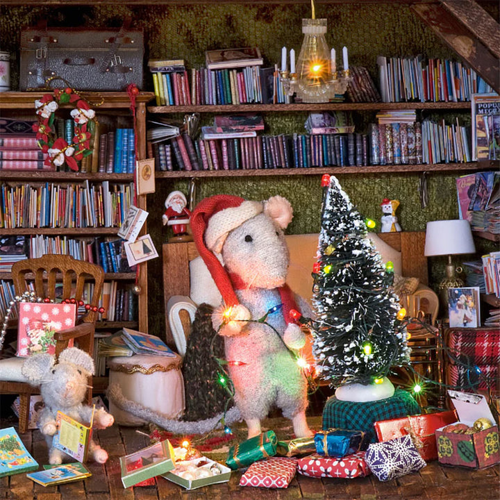 Santa Mouse Plush Doll