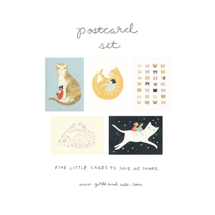 Emily Winfield Martin: Girls & Cats Postcard Set