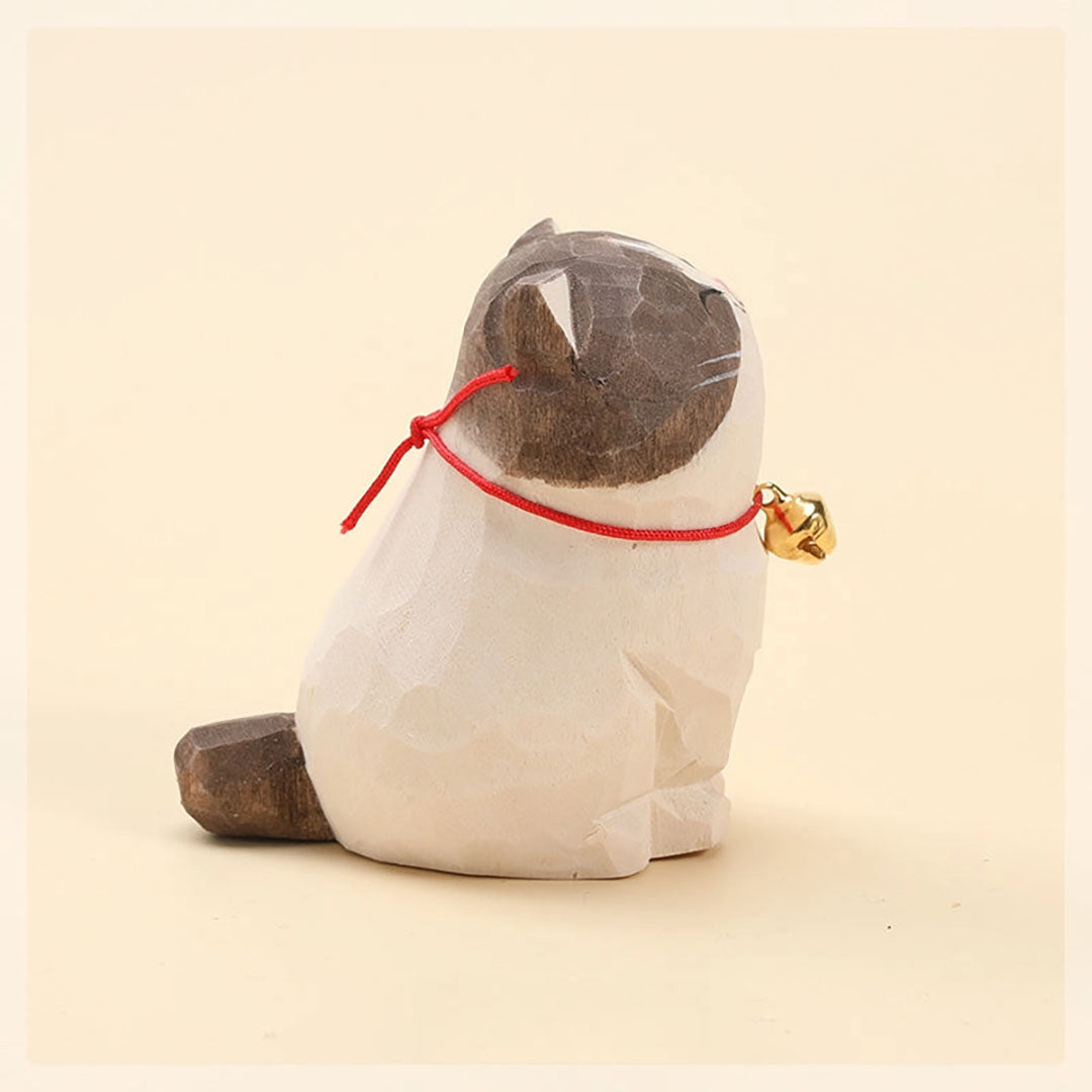 Handmade Wooden Animal- Ragdoll Cat