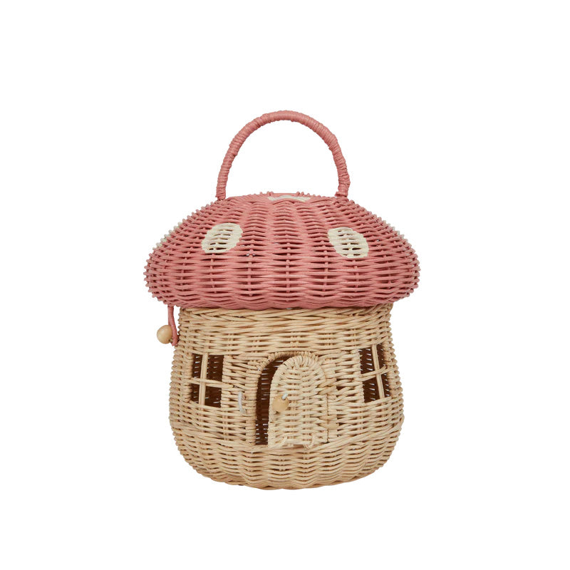 NEW Mushroom Basket- Musk Pink