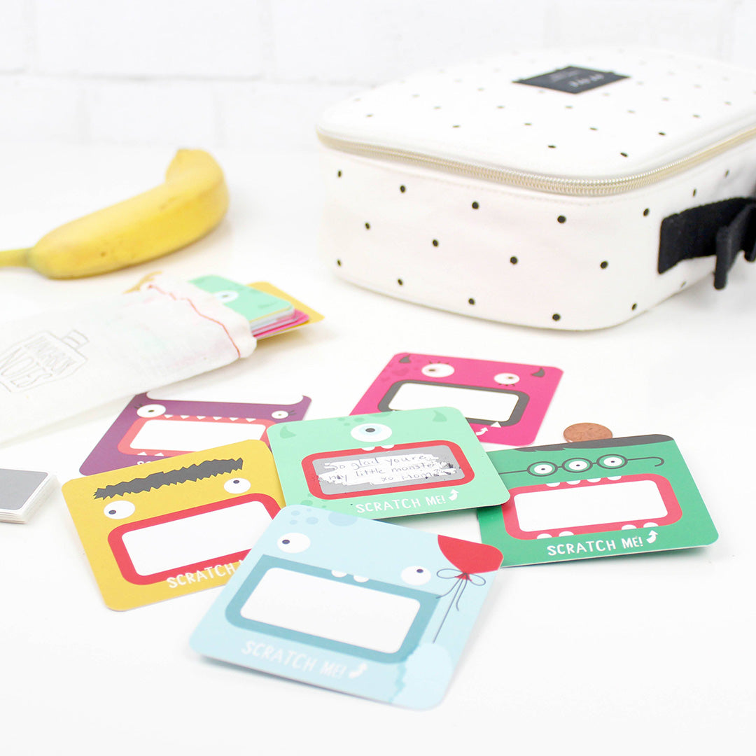 Scratch-off Monster Lunchbox Notes