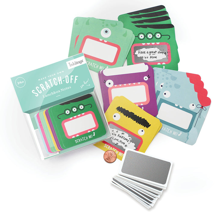 Scratch-off Monster Lunchbox Notes