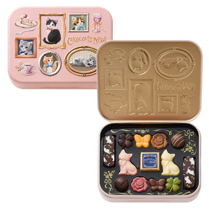 NEW PRE-ORDER: Limited Edition Chocolat Na Neko Cat - 13 Pc Set Picture Pink Frame