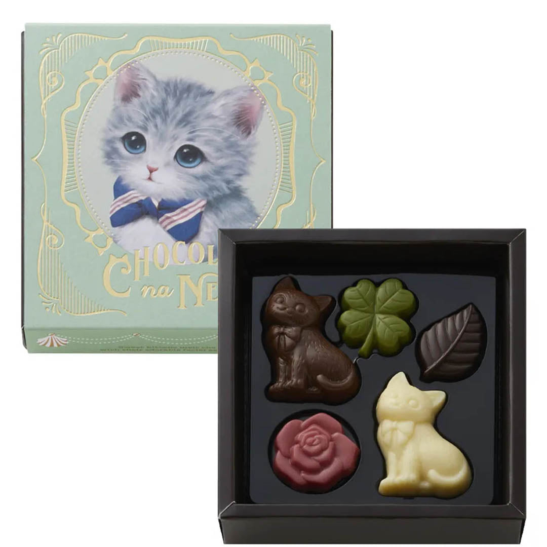 NEW PRE-ORDER: Limited Edition Chocolat Na Neko Cat - 5 Pc Set Noah Green Box