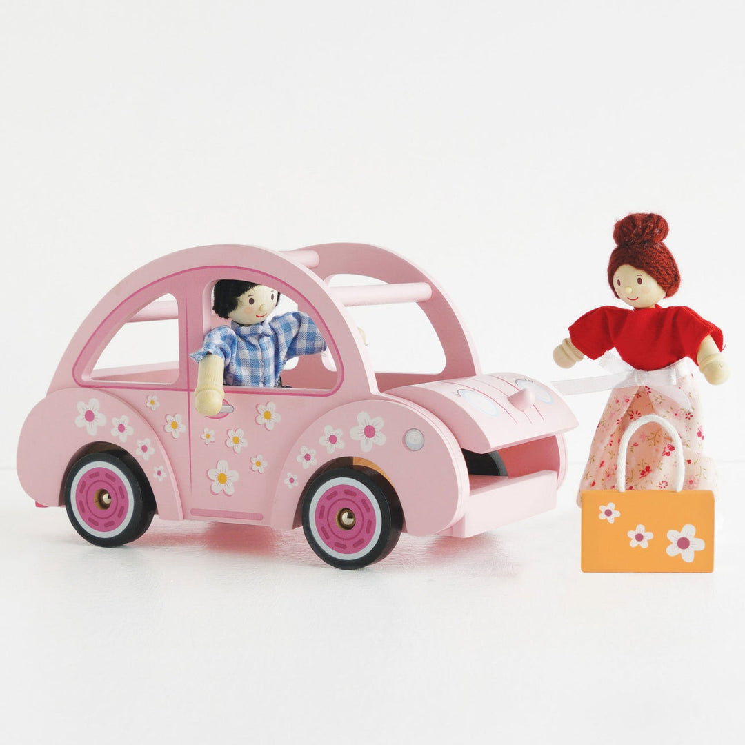 NEW Wooden Pink Van Toy