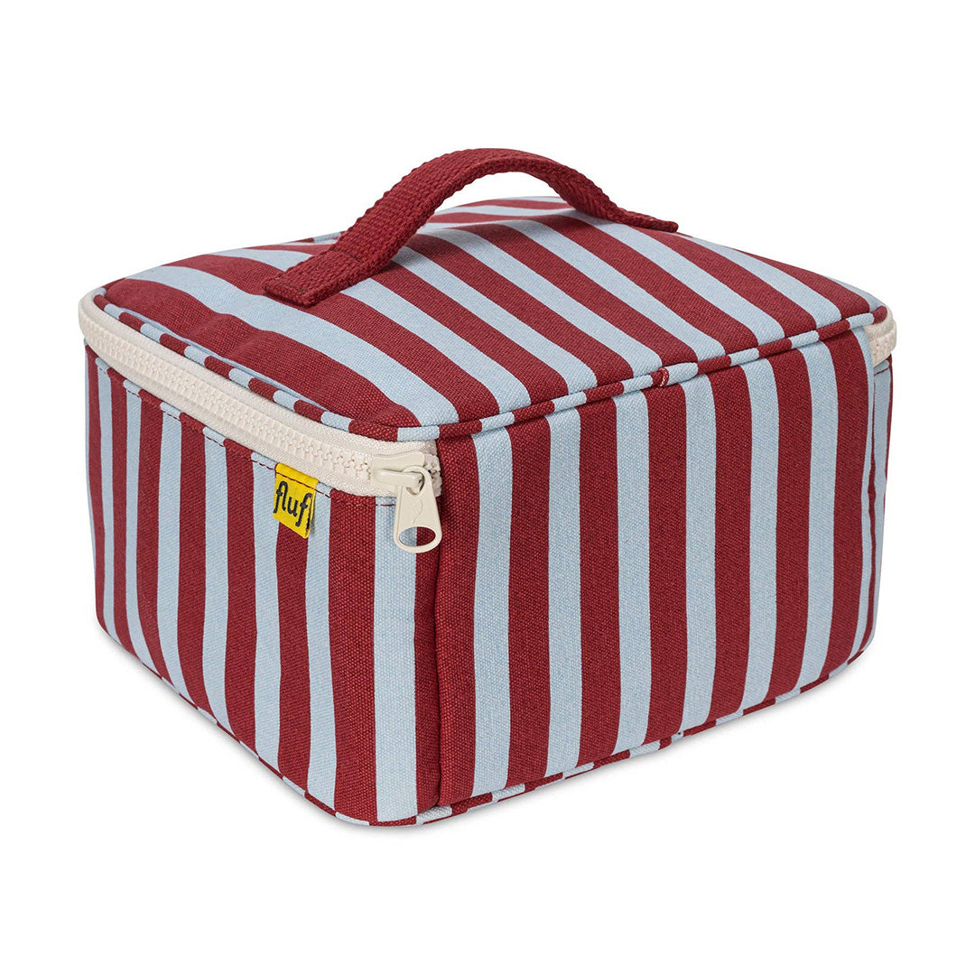 Zipper Lunch Bag Square - Awning Stripe Chili Pepper