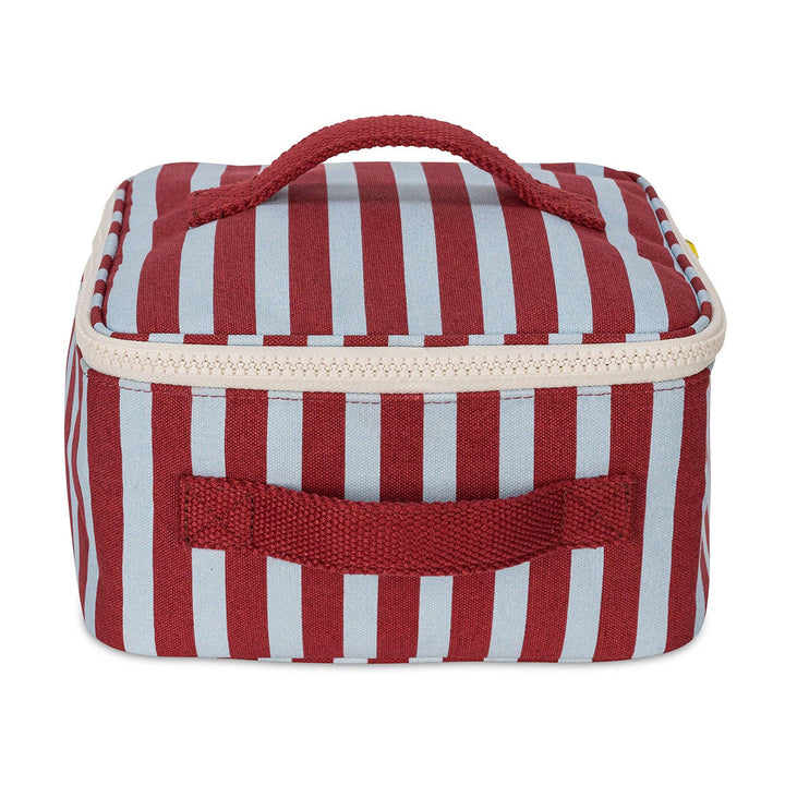 Zipper Lunch Bag Square - Awning Stripe Chili Pepper