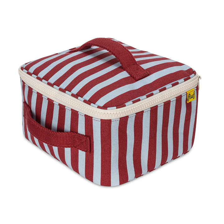 Zipper Lunch Bag Square - Awning Stripe Chili Pepper