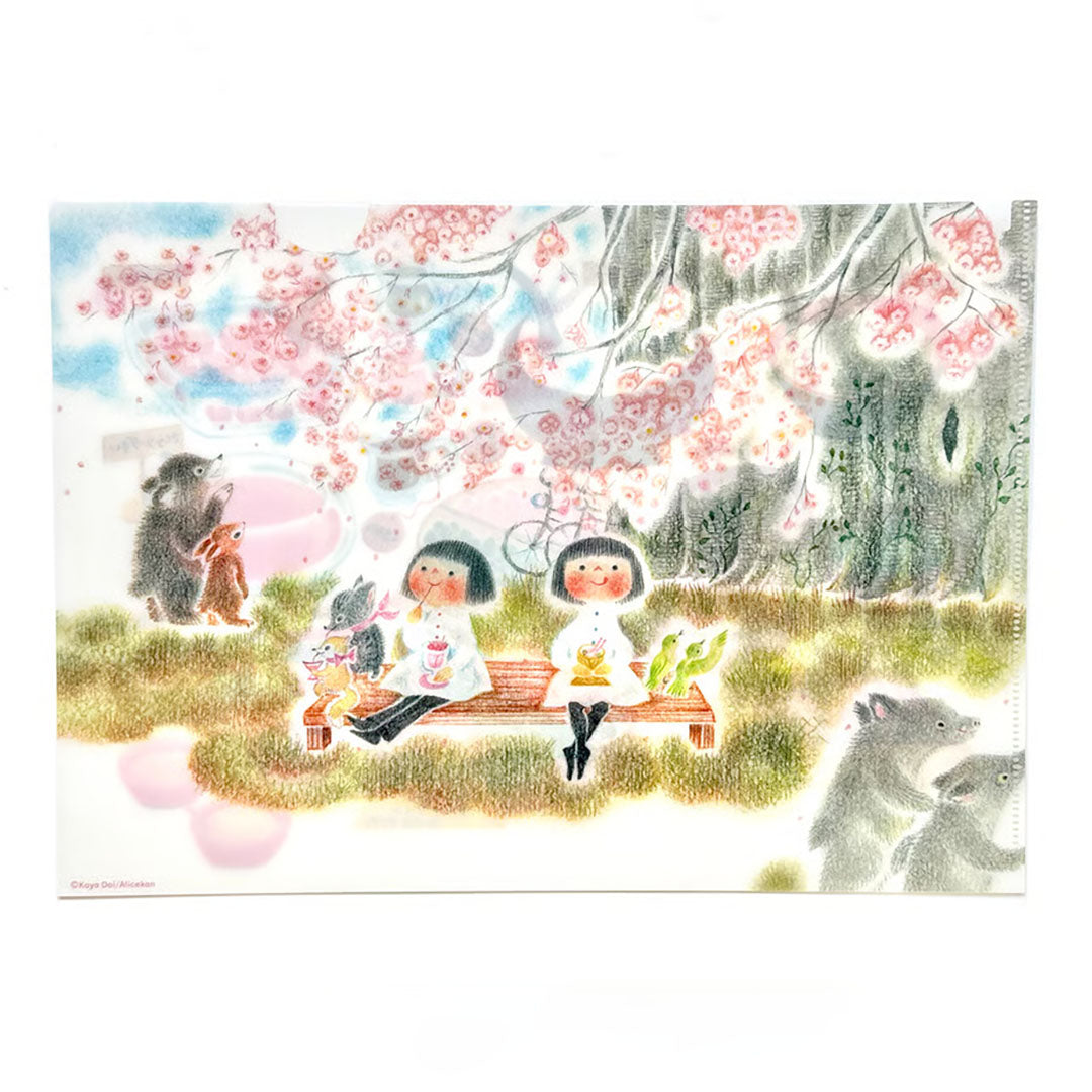 Chirri & Chirra Clear File Folder - Cherry Blossom Sweets