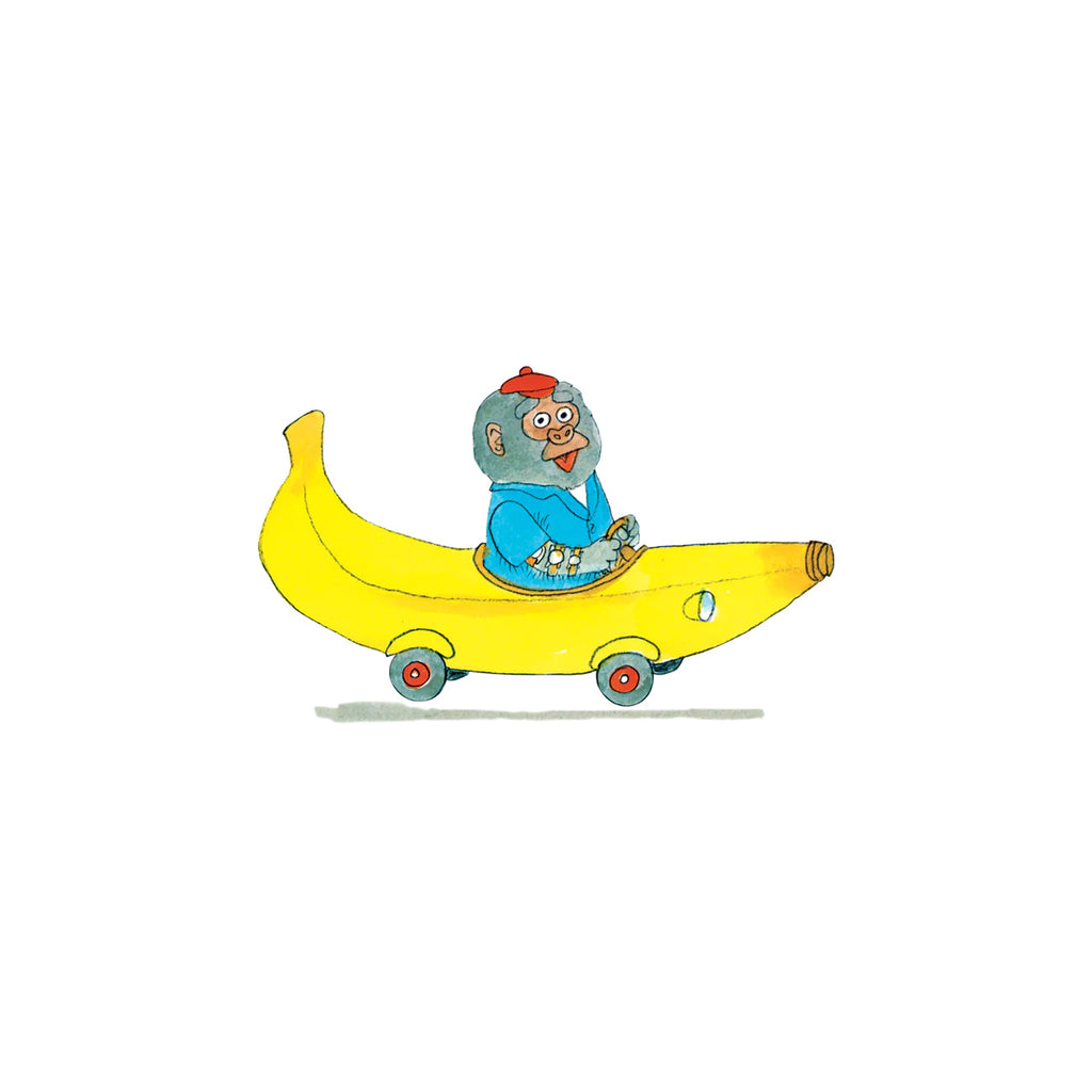 Temporary Tattoo Sheets: Richard Scarry Bananas Gorilla + Car