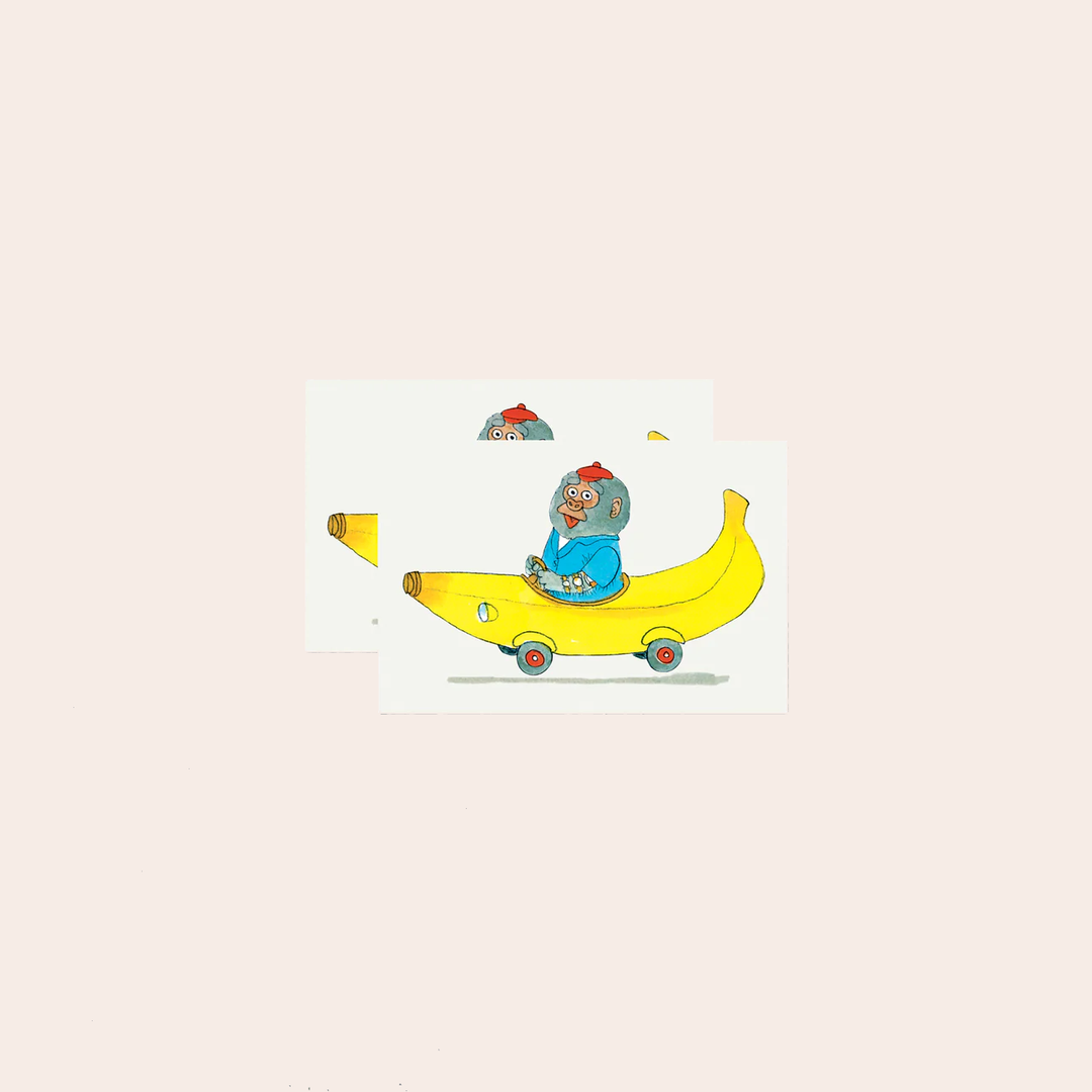 Temporary Tattoo Sheets: Richard Scarry Bananas Gorilla + Car