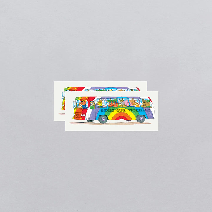 Temporary Tattoo Sheets: Busy World Bus