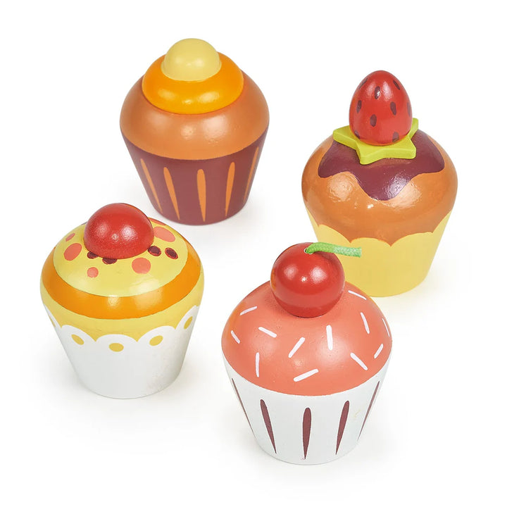 Wooden Teatime Cupcake Set