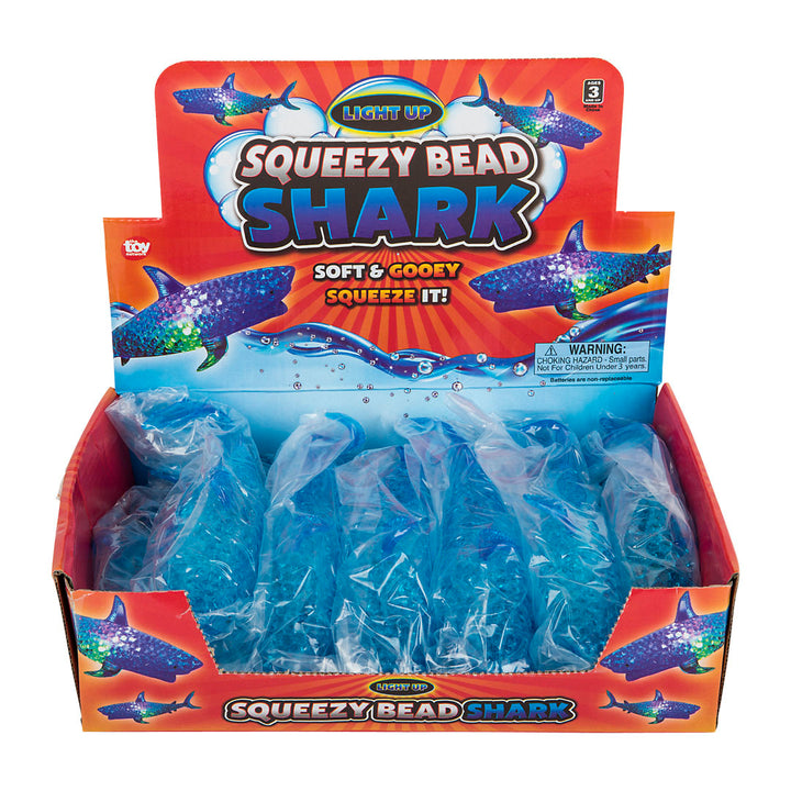 Light-Up Squeezy Bead Squishy Shark Toy