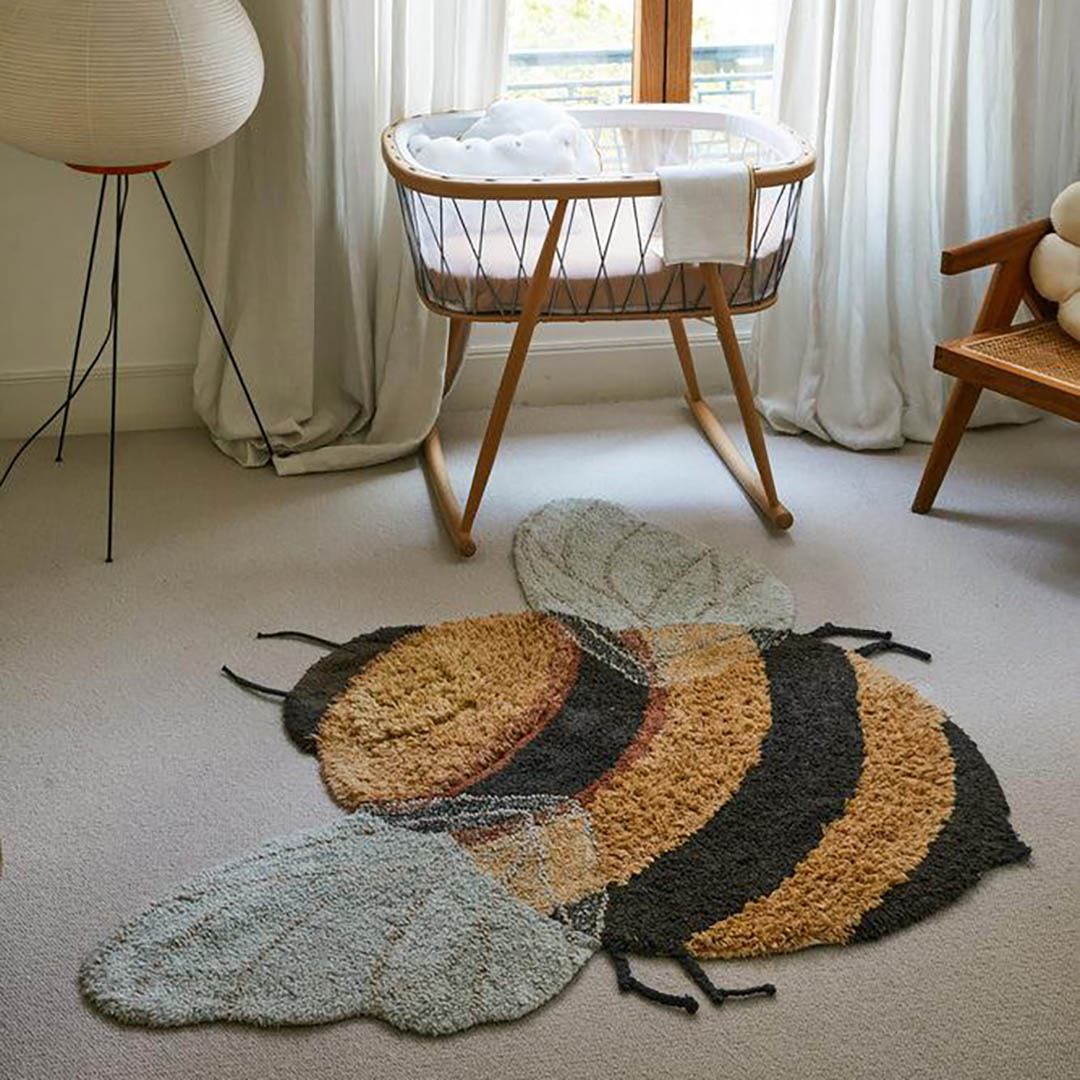 Washable Animal Cotton Rug Bee