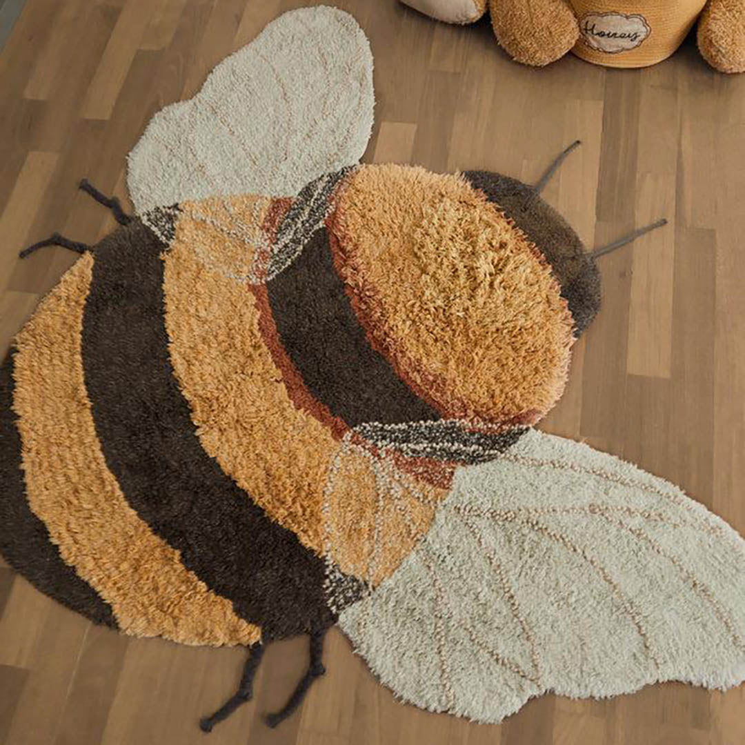 Washable Animal Cotton Rug Bee