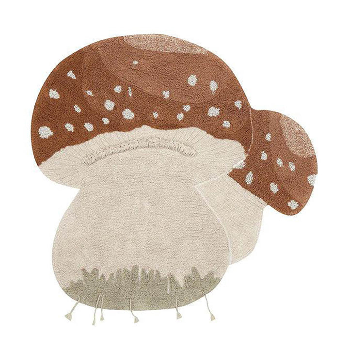 Washable Animal Cotton Rug Boletus Mushroom