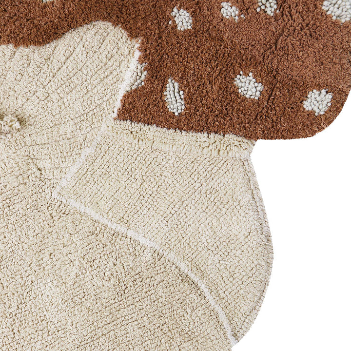 Washable Animal Cotton Rug Boletus Mushroom