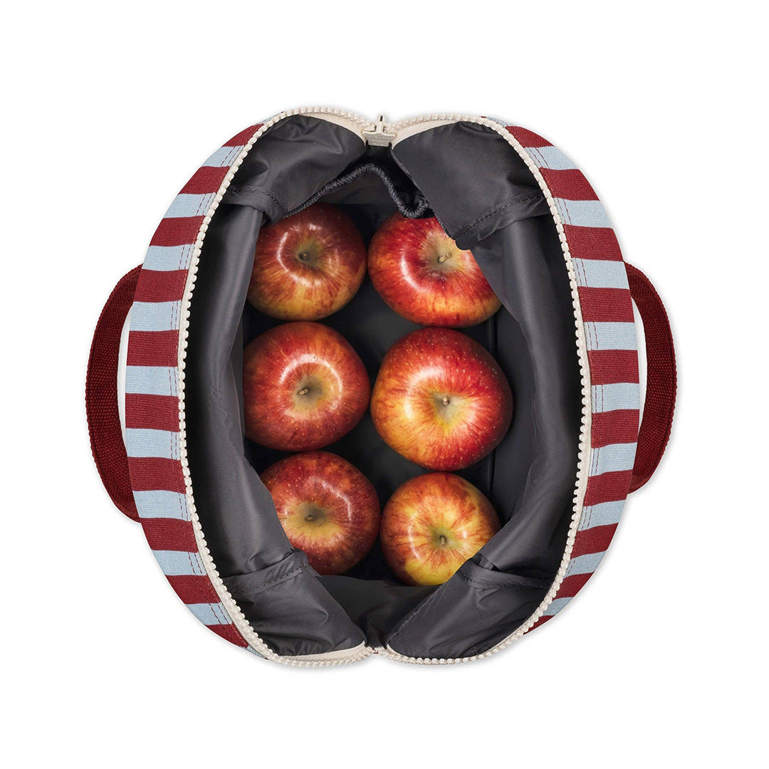 Zipper Lunch Bag- Chili Pepper Stripe