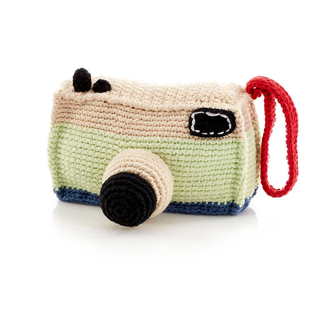 NEW Organic Crochet Rattle: Camera
