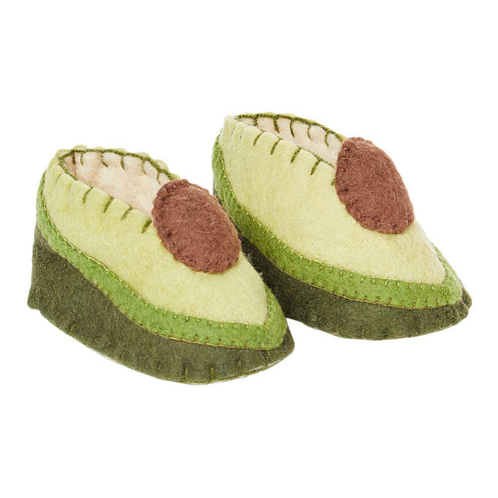 NEW Baby Wool Felt Booties- Avocado