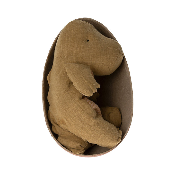 NEW Dinosaur Doll in Egg- Large Dark Ocher