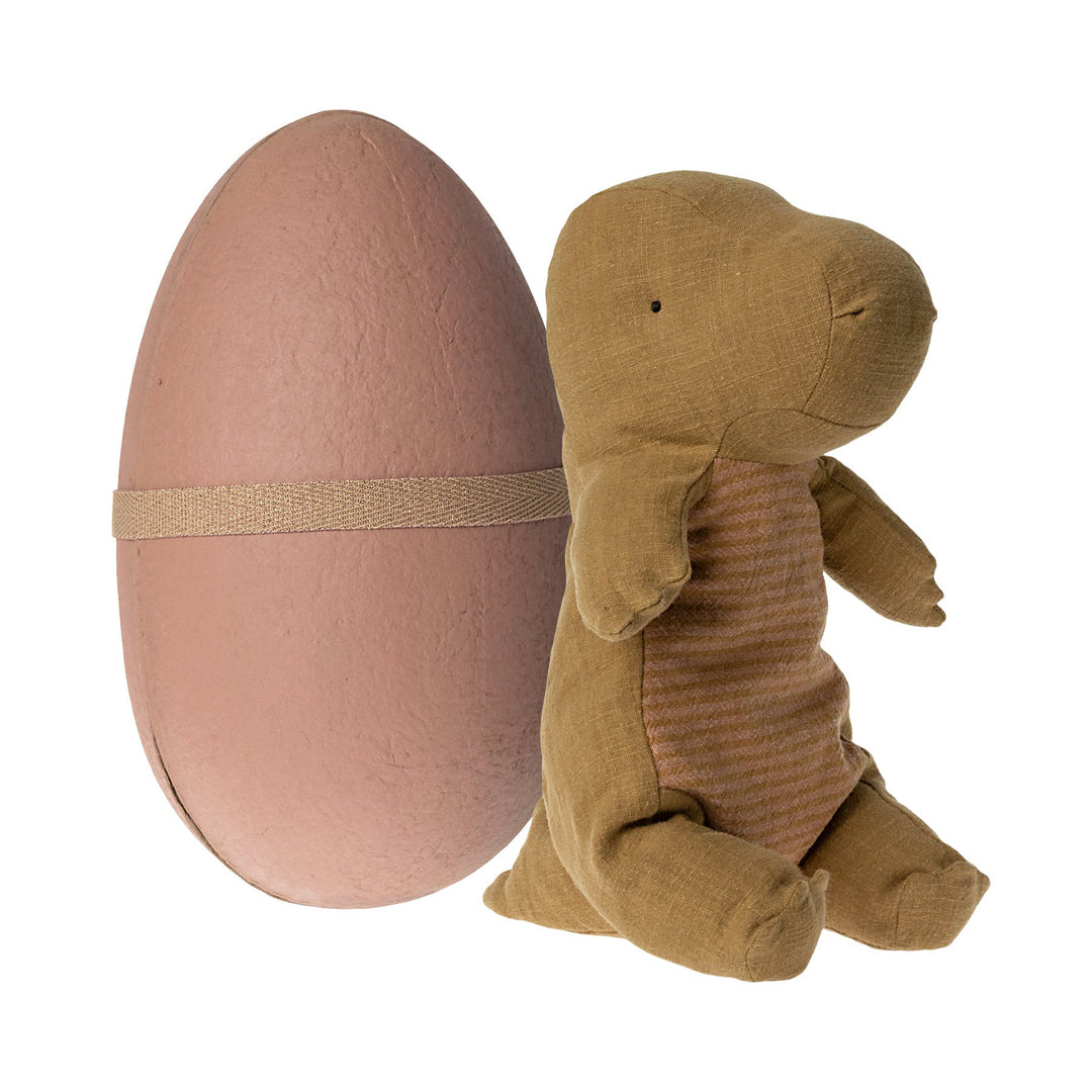 NEW Dinosaur Doll in Egg- Large Dark Ocher