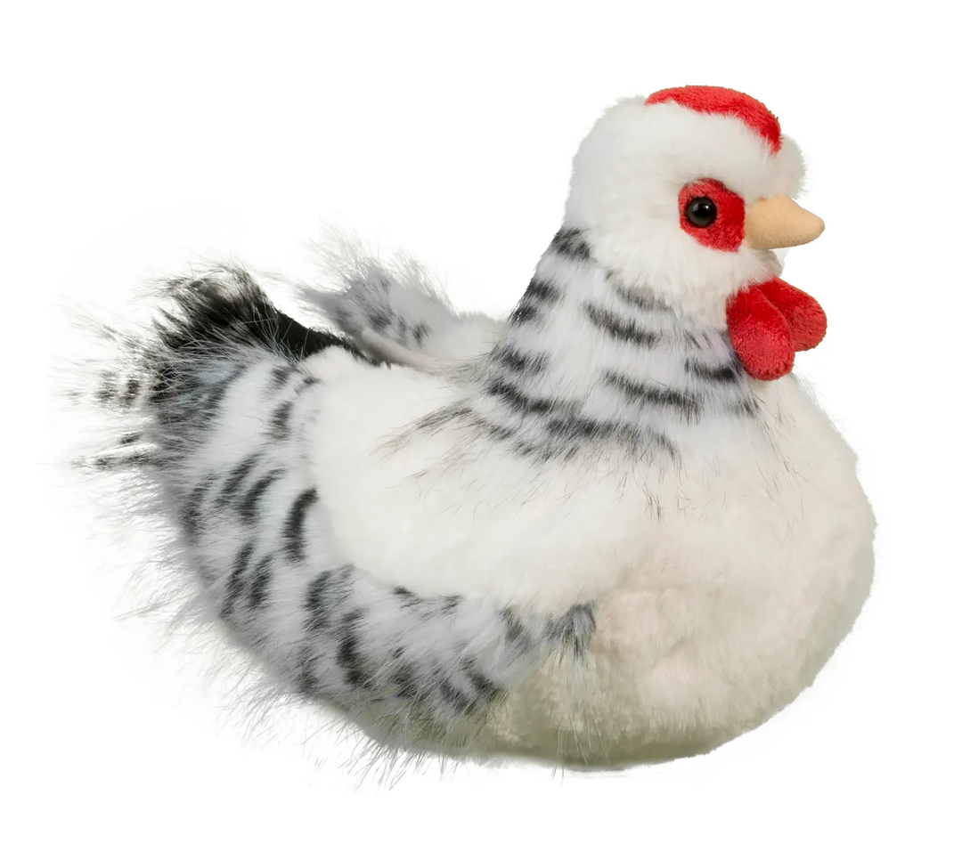 Cuddly Stuffed Animal:  Salty Black & White Hen