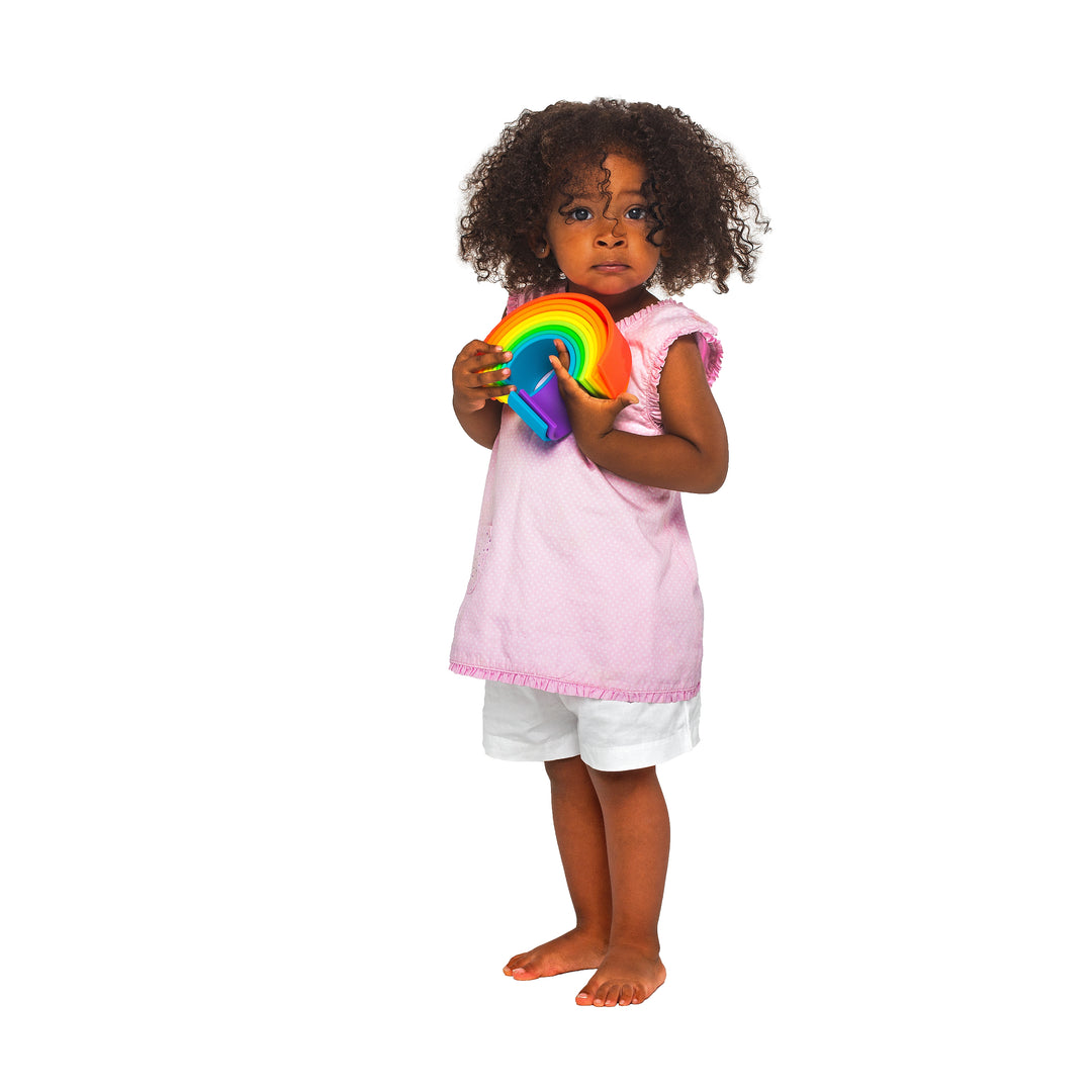 Large Neon Rainbow Silicone Classic Toy