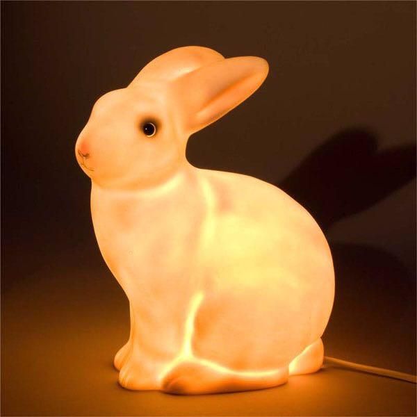 Rabbit Woodland Lamp- White