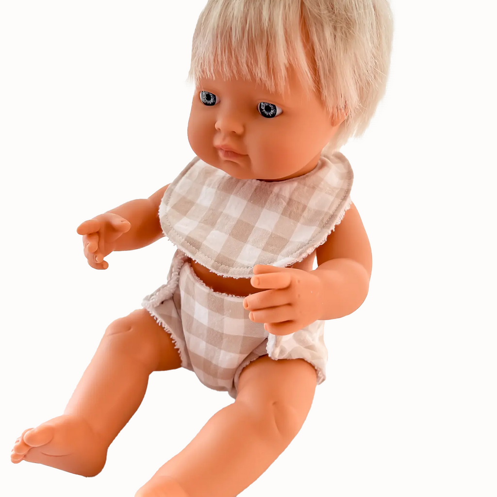 15" Baby Doll Clothing- Bib and Diaper Available in 5 Colors!