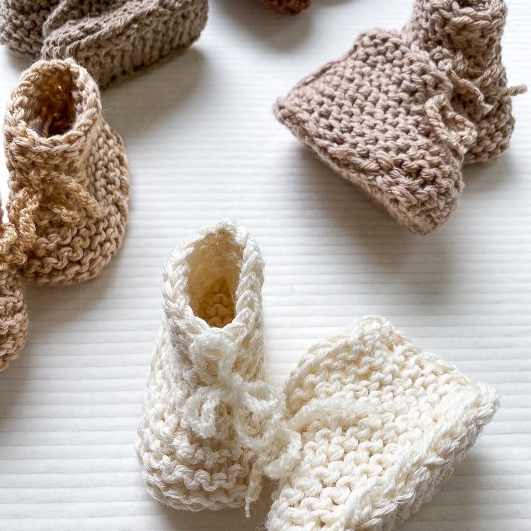 Hand Crochet Baby Booties- Available in 2 Colors!